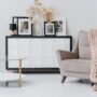 Clean minimal living space after decluttering with neutral tones